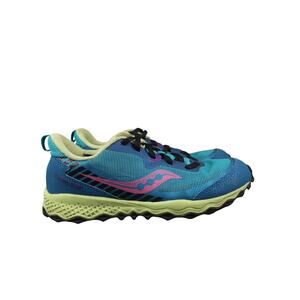 Saucony Shoes Kids 3 Sneakers Athletic Trainer Peregrine 11 Water Repellant Blue